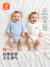 貝瑞加（Babyprints）嬰兒包屁衣2件裝純棉連體衣男女寶寶純棉三角爬服護肚柔軟 藍66 曬單實(shí)拍圖