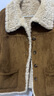 玖姿·安娜蔻慵懶巴恩拼接翻領(lǐng)正反兩穿獵裝夾克外套女2025冬季新款 棕黃 S 曬單實(shí)拍圖