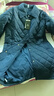 皮爾卡丹（pierre cardin）專(zhuān)柜復古菱形格夾棉襯衫女冬中長(cháng)款黑色保暖棉衣外套 藏青色 L 【115-130斤】 曬單實(shí)拍圖