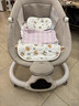 趣吖新款嬰兒搖搖椅嬰兒電動(dòng)搖床新生兒多功能寶寶哄睡椅可躺可坐可推 禮盒款暖陽(yáng)杏 8件套 67*21*67 曬單實(shí)拍圖