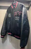 日系時(shí)尚龍鳳尼拼皮棒球服簡(jiǎn)約ins原宿潮流流行氣質(zhì)新款文藝慵懶 黑色【升級冬季夾棉加厚保暖款】 2XL 曬單實(shí)拍圖
