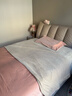 思百舍加厚嬰兒絨床上四件套2024新款珊瑚絨被套冬季雙面牛奶絨床單床品 嬰兒絨-粉拼卡其 1.8m 床單款 （被套200*230cm） 曬單實(shí)拍圖
