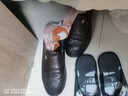 稻草人商務(wù)休閑鞋男士皮鞋男正裝鞋懶人套腳豆豆鞋 棕色 39 曬單實(shí)拍圖