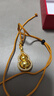 越南沙金足金葫蘆吊墜項鏈女福祿鎖骨鏈七夕禮物生日送女友老婆 金鑲鉆旋轉葫蘆【繩子款】 曬單實(shí)拍圖
