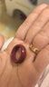 世福星朱砂戒指本命年紅色原礦尾戒情侶護身符素圈轉運高含量時(shí)尚款對戒 朱砂戒指16-17MM 曬單實(shí)拍圖