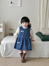 G.duck小黃鴨童裝女童連衣裙春秋兒童裙子公主裙洋氣女孩寶寶牛仔背心裙 圖片色 110 建議4~5歲【100-110cm】cm 曬單實(shí)拍圖