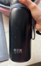 哈爾斯保溫杯大容量316不銹鋼水杯外出便攜帶蓋泡茶水壺送男女生日禮物 黑色【316L內膽+內附茶隔】650ml 曬單實(shí)拍圖