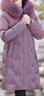 鴨鴨（YAYA）媽媽裝洋氣羽絨服冬裝中老年女款中長(cháng)款大狐貍毛領(lǐng)顯貴大碼裝外套 曬單實(shí)拍圖
