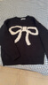moussy 2026早春新品甜美風(fēng)蝴蝶結圓領(lǐng)套頭毛針織衫028IAZ70-1061 020黑色 均碼 曬單實(shí)拍圖