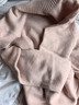 金菊特價(jià)【厚款多色可選】百搭2025新品秋冬打底平板毛衣女羊毛針織衫 兩翻領(lǐng)淺粉 2XL 曬單實(shí)拍圖