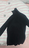 貓人2025新款無(wú)縫針織衫女堆堆領(lǐng)套頭黑色打底衫內搭修身保暖毛衣上衣 曬單實(shí)拍圖