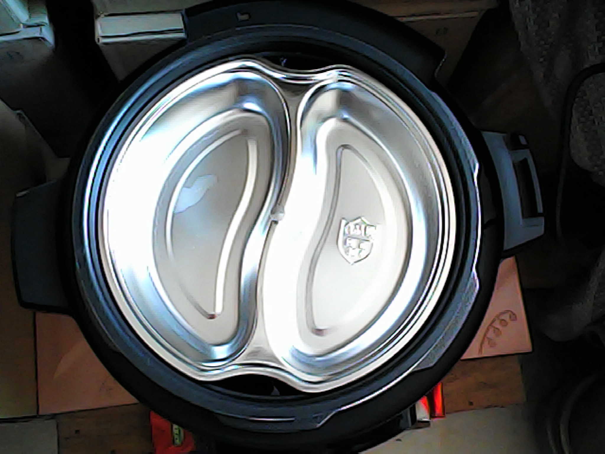 韓派電壓力鍋鴛鴦鍋家用多格電飯鍋高壓雙膽分格電飯煲兩格內膽大容量多功能5升不粘內膽鴛鴦膽 韓派紅【鴛鴦膽+黃晶膽+雙蓋】 5L 曬單實(shí)拍圖