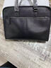 ANYSMIC奢侈高端品牌男士公文包商務(wù)真皮手提包頭層牛皮橫款電腦包休閑包 黑色 38*28*8cm 曬單實(shí)拍圖