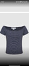UR2025秋季新款女裝時(shí)髦設計感撞色條紋修身短袖T恤UYY450241 墨藍條紋 S 曬單實(shí)拍圖