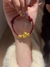 周大福黃金馬上有錢(qián)盤(pán)纏紅繩手鏈女999足金生肖馬本命年手繩送女 馬上有錢(qián)盤(pán)纏足金手鏈 曬單實(shí)拍圖