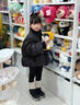 元氣小猴女童短款羽絨服冬裝2025新款兒童90白鴨絨大童女孩加厚面包服外套 黑色 160 cm 曬單實(shí)拍圖