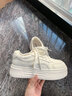 卓詩(shī)尼厚底小白鞋女2026年春季新款小個(gè)子增高運動(dòng)休閑板鞋百搭透氣女鞋 白色 37 曬單實(shí)拍圖