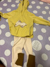 迷你巴拉女童寶寶套裝兒童可愛(ài)精靈帽衛衣打底褲兩件套春新款新款 蜜糖黃31214 110 曬單實(shí)拍圖