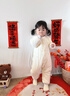 嬰蓓依嬰幼兒冬季連體衣恒溫棉中開(kāi)棉服加厚保暖哈衣 彩虹兔兔 90cm 曬單實(shí)拍圖