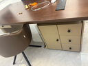斯蘭夢(mèng)貝輕奢現代高檔書(shū)房書(shū)桌實(shí)木桌柜一體電腦桌老板桌辦公桌家用工作臺 右手短柜_書(shū)桌【不帶椅】 1600*800*750mm(帶智能插排) 曬單實(shí)拍圖