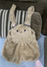 TO ALICE【To Alice】熊之原創(chuàng  )一窩兔熊可愛(ài)毛茸茸小動(dòng)物加絨毛毛背帶褲 C4575咖色背帶褲 M 曬單實(shí)拍圖