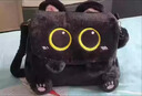 羅小黑大眼貓玩偶百搭毛絨羅小黑可愛(ài)喵咪黑色雙肩包斜挎包日系卡通立體 黑色大眼貓 曬單實(shí)拍圖