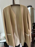 ERDOS 春夏兩面穿撞色拼接直身寬松百搭通勤風(fēng)女羊絨雙面毛呢大衣 沙米 L 165/88A 曬單實(shí)拍圖