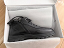 強人3515運動(dòng)皮鞋男冬季保暖羊毛鞋高幫男士棉鞋潮流厚底休閑皮鞋 黑色 43 曬單實(shí)拍圖