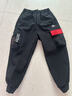 安踏兒童加絨褲子男大童新年26春季加厚保暖潮流保暖工裝褲352618504 基礎黑-1 130 曬單實(shí)拍圖