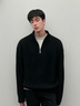 OEMG 半拉鏈立領(lǐng)毛衣男士秋冬季加厚保暖慵懶風(fēng)百搭上衣外套針織衫 黑色 【高品質(zhì)】 XL [建議110-130斤] 曬單實(shí)拍圖