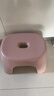 換鞋凳小凳子座椅小板凳可疊放加厚塑料凳高級感兒童學(xué)生寢室矮凳 櫻花粉1個(gè) 曬單實(shí)拍圖