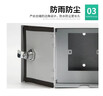 電表箱帶鎖插座鎖盒電動(dòng)車(chē)充電箱漏電保護不銹鋼防盜盒 明裝不銹掛鎖【空盒】 曬單實(shí)拍圖