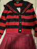 VEROMODA針織衫女秋冬寬松海軍領(lǐng)條紋毛衣時(shí)髦海軍風(fēng)3413051 F18摩板紅色 S 曬單實(shí)拍圖