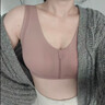 貓人（MiiOW）運動(dòng)文胸前拉鏈學(xué)生發(fā)育期少女孩初高中固定杯墊大胸顯小背心內衣 豆沙色【大胸顯小】 M 【參考體重：90-105斤】 曬單實(shí)拍圖