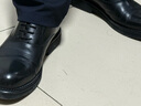 百麗（Belle）【禮盒款】三接頭牛津鞋男商務(wù)正裝皮鞋A2126CM5 黑色（三接頭款） 41 (255mm) 曬單實(shí)拍圖
