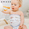 嫚熙（EMXEE）嬰兒護肚圍寶寶肚兜四季新生兒護臍帶防著(zhù)涼保暖 海灘雙層17×17cm 曬單實(shí)拍圖