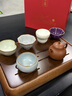唐豐五大名窯茶具套裝紫砂茶壺茶杯高檔文創(chuàng  )新年禮品喬遷生日新婚禮物 （宋蘊）五福名窯+思亭紫砂壺（禮盒裝） 曬單實(shí)拍圖