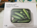 樂(lè )扣樂(lè )扣（LOCK&LOCK）炫彩不銹鋼保鮮盒冰箱廚房收納盒水果零食學(xué)生帶飯餐盒1.2L綠色 曬單實(shí)拍圖