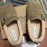 拉夏貝爾棉鞋女一腳蹬平底百搭豆豆鞋加絨保暖板鞋女-F209 棕色 37  曬單實(shí)拍圖