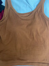 曼妮芬長(cháng)款帶杯墊女士美背背心吊帶內搭打底衫舒適透氣簡(jiǎn)約休閑內衣女 咖色 L (165) 適合106-125斤 曬單實(shí)拍圖