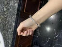 輕奢繁花手鐲女實(shí)心年輕款小眾設計推拉古風(fēng)鐲子送女朋友生日禮物 銀色繁華似錦 曬單實(shí)拍圖