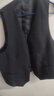 羅蒙（ROMON）西裝馬甲男士背心潮流正裝商務(wù)休閑西服馬夾男黑色5XL 曬單實(shí)拍圖