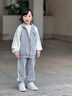 巴拉巴拉童裝兒童套裝兩件套寶寶女童男童2026春裝四面彈校園風(fēng)學(xué)生運動(dòng)裝 灰白色調00321 130 曬單實(shí)拍圖