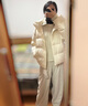 優(yōu)衣庫女裝羽絨茄克/柔軟面料外套夾克479212 01 乳白色 XL 曬單實(shí)拍圖