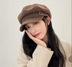 雪茜曼（XUEXIMAN）貝雷帽女款韓版英倫復古百搭顯臉小八角帽畫(huà)家鴨舌帽子 曬單實(shí)拍圖