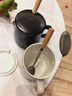 幾物森林 陶瓷馬克杯帶勺蓋咖啡杯牛奶杯早餐杯辦公杯男女茶杯描金黑350ml 曬單實(shí)拍圖