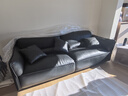 弗托納大黑牛真皮沙發(fā) 客廳現代簡(jiǎn)約輕奢小戶(hù)型沙發(fā) 頭層牛皮【亨特】 小三人位2.44m 黑色 半青皮-接觸面 曬單實(shí)拍圖