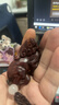 沐恩印度小葉紫檀高油密老料手把件小擺件 納福貔貅BJ0473 曬單實(shí)拍圖