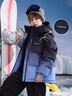 ASK JUNIOR防水兒童羽絨服男童冬裝加厚保暖防風(fēng)連帽親子滑雪服青少年新年裝 曬單實(shí)拍圖