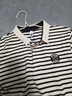 皮爾卡丹（pierre cardin）黑白條紋長(cháng)袖t恤男士春秋季休閑Polo.衫翻領(lǐng)打底條形上衣 WE23728白色 M (約85~105斤可穿) 曬單實(shí)拍圖